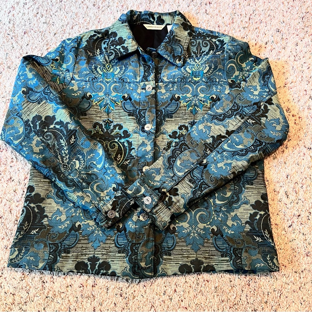 Vintage Blue and Green Women's Jacket